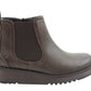 Heavenly Feet Womens New Rolo 2 Chocolate Low Wedge Faux Leather Ankle Boots