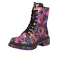 Rieker Women's Floral Ankle Boots Bordeaux Fleece Lined  72627-92