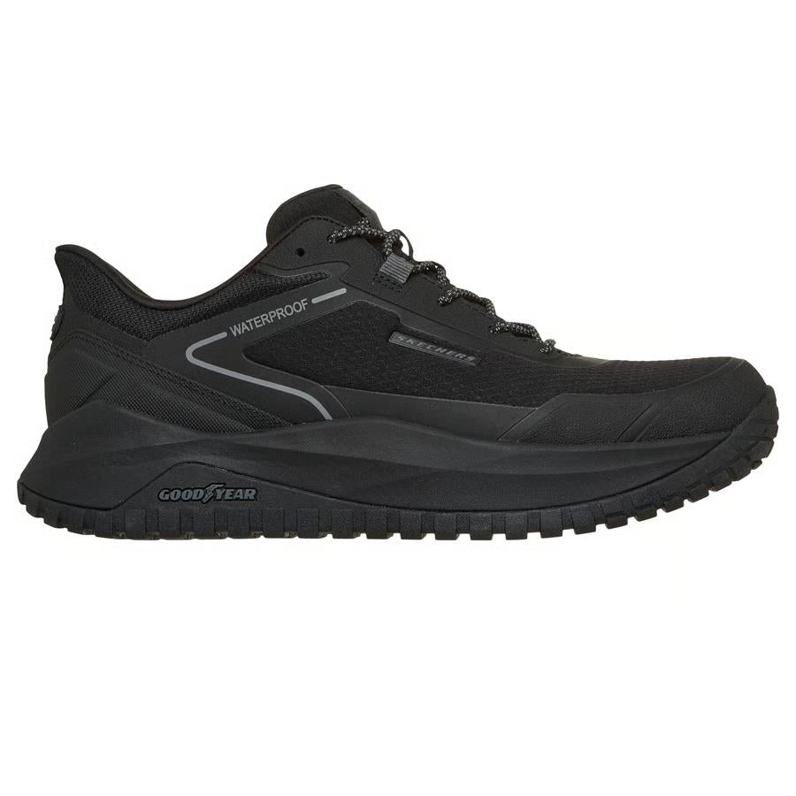 Skechers Mens Slip-ins Black Waterproof Relaxed Fit: Badger - Koda Trainers 211367/BBK