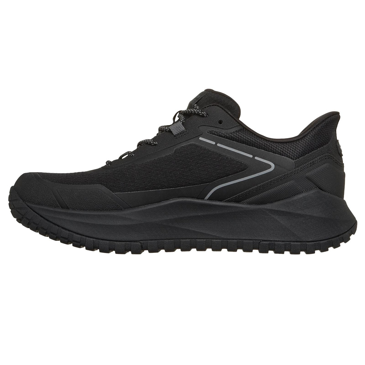 Skechers Mens Slip-ins Black Waterproof Relaxed Fit: Badger - Koda Trainers 211367/BBK