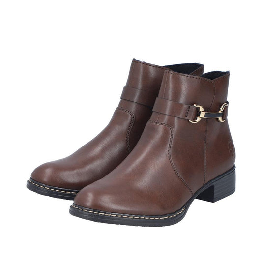 Rieker Women's Brown Fleece Lined Ankle Boots 73487-25