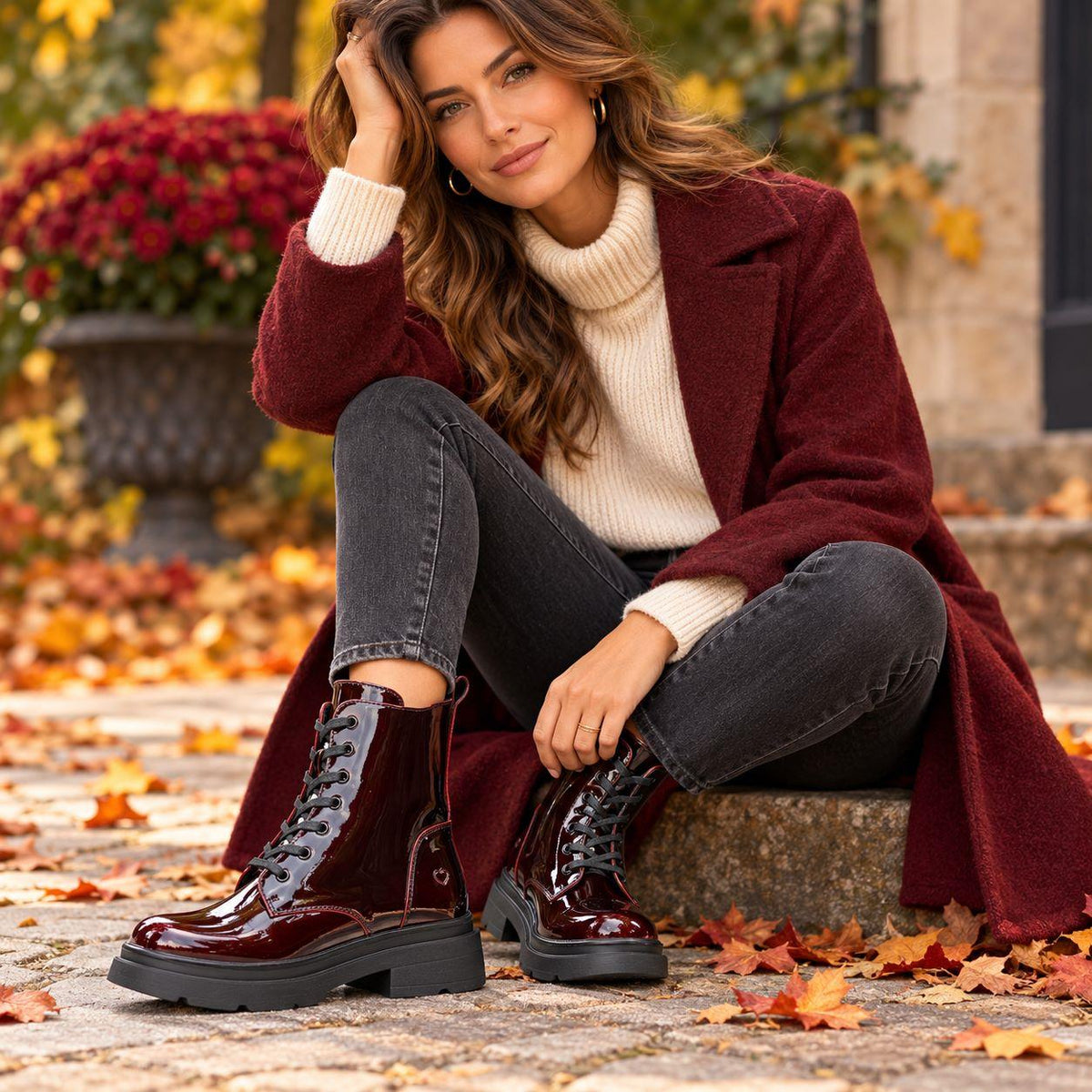 Heavenly Feet Women's Krissy 2 Patent Ankle Boots
