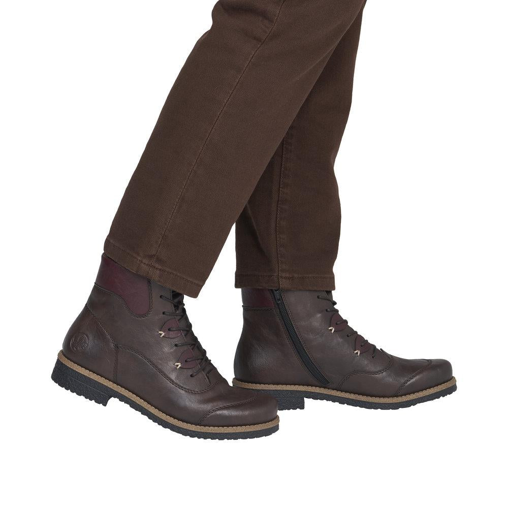 Rieker Women's Brown Fleece Lined Ankle Boots 73510-26