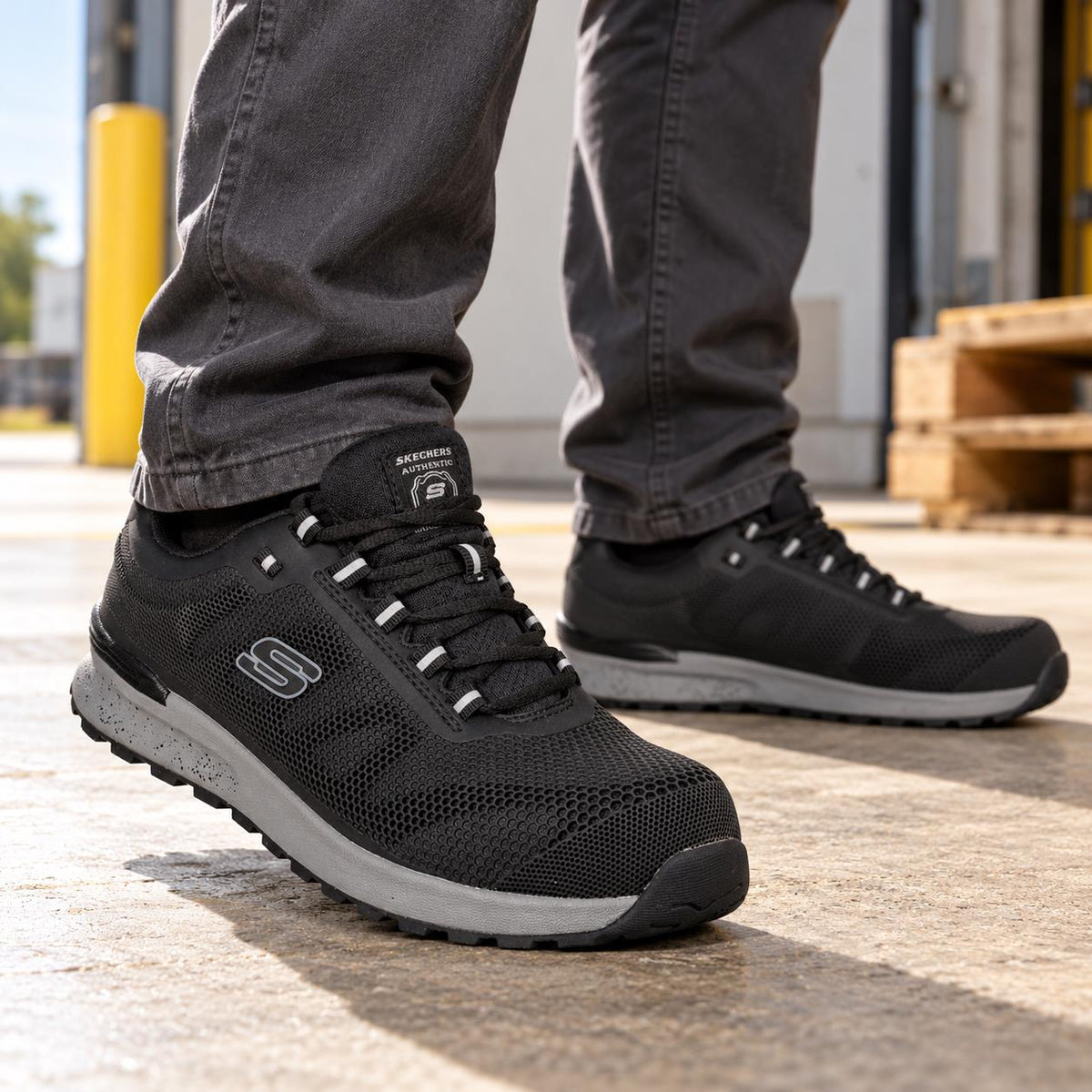 Skechers Mens Work: Bulklin - Bragoo - Black Shoes 200053EC