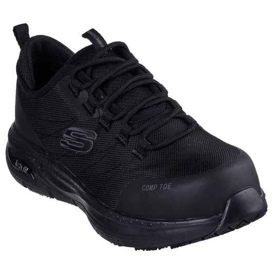 Skechers Womens Work Slip-Resistant: Arch Fit - Ebinal - Black Shoes 108075EC