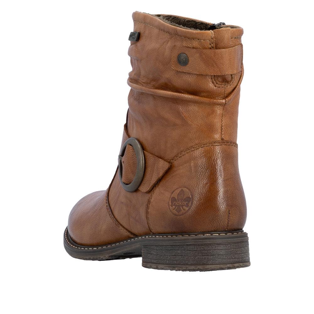 Rieker Women's Brown Fleece Lined Ankle Boots 74857-22