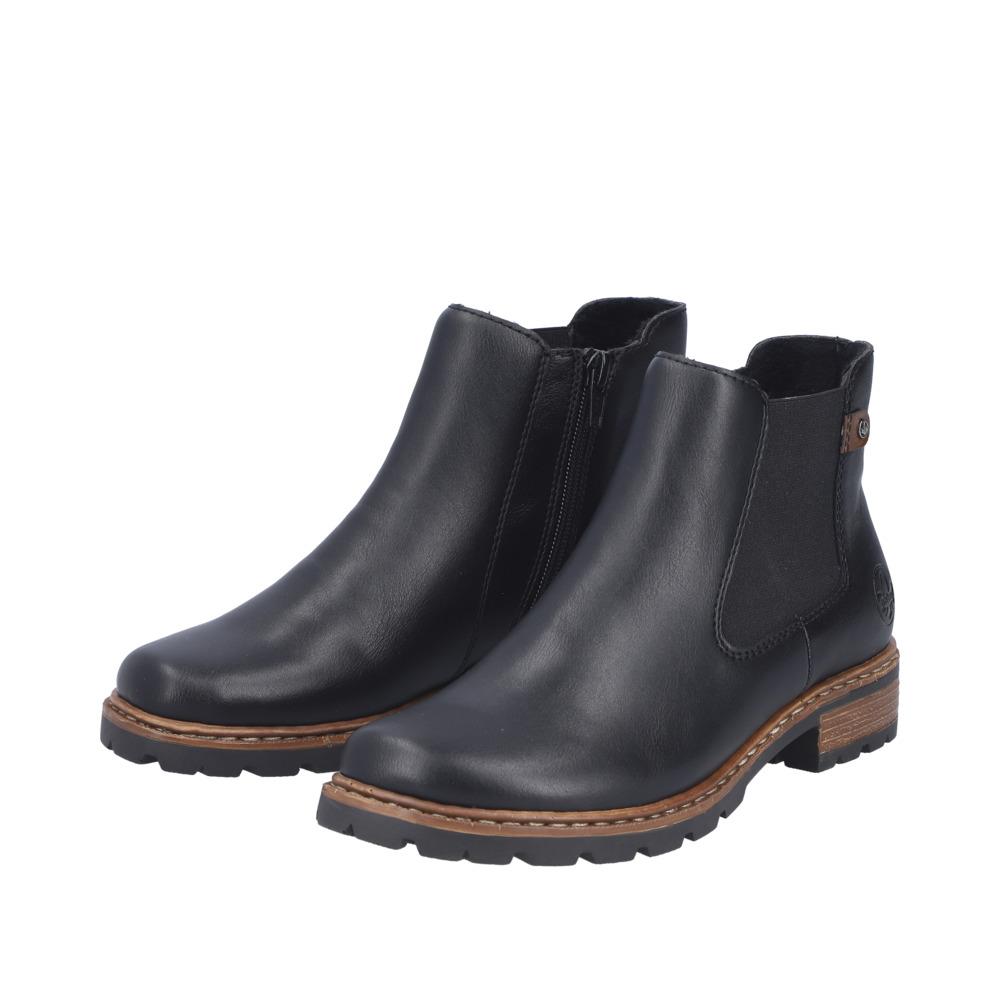 Rieker Women's Black Boots Fleece Warm Lining Z9354-00