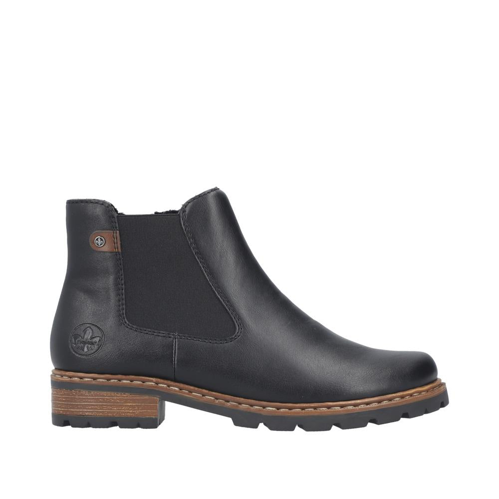 Rieker Women's Black Boots Fleece Warm Lining Z9354-00