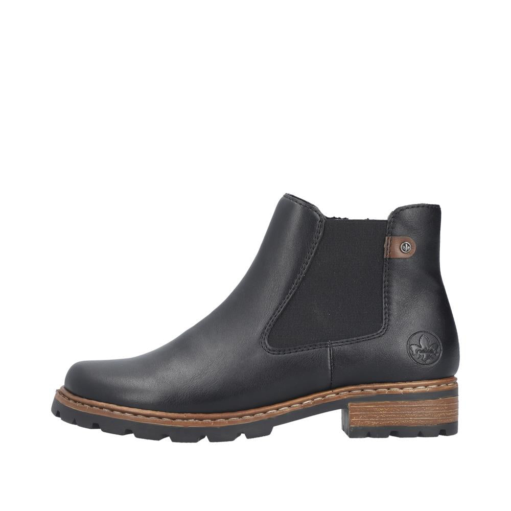 Rieker Women's Black Boots Fleece Warm Lining Z9354-00
