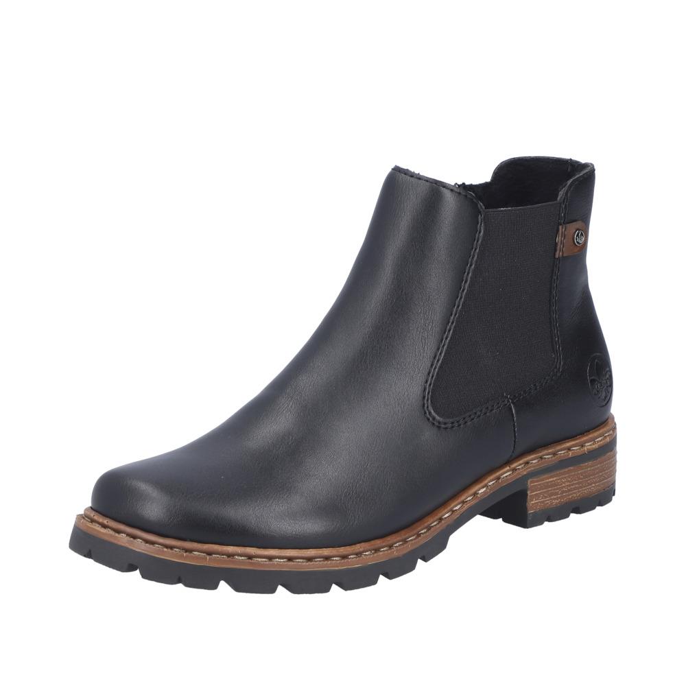 Rieker Women's Black Boots Fleece Warm Lining Z9354-00