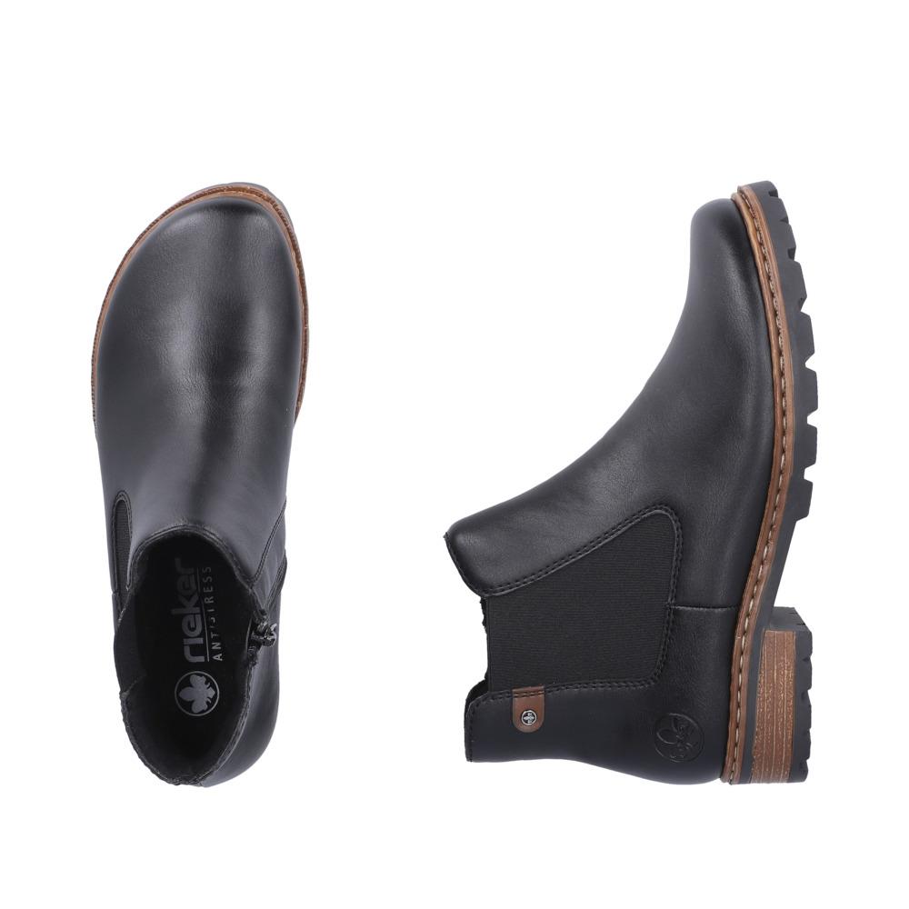 Rieker Women's Black Boots Fleece Warm Lining Z9354-00