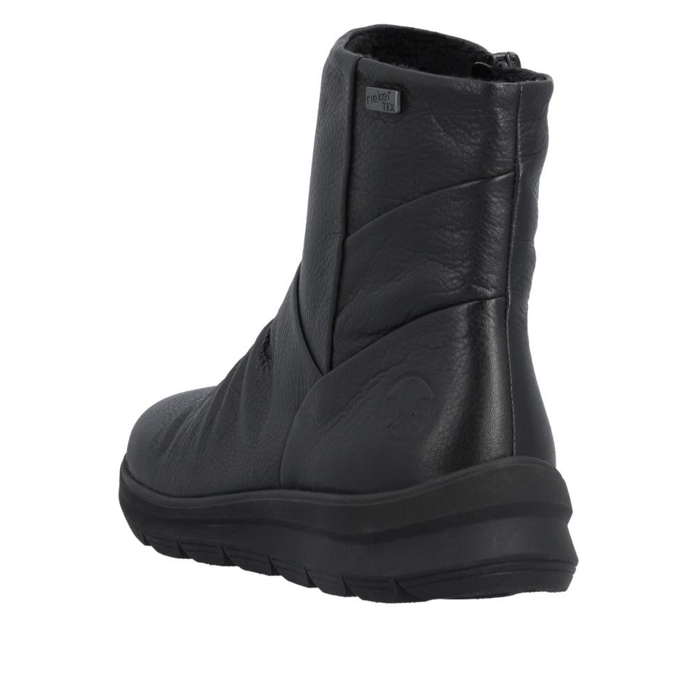 Rieker Womens Black Boots Fleece Warm Lining Z0066-00