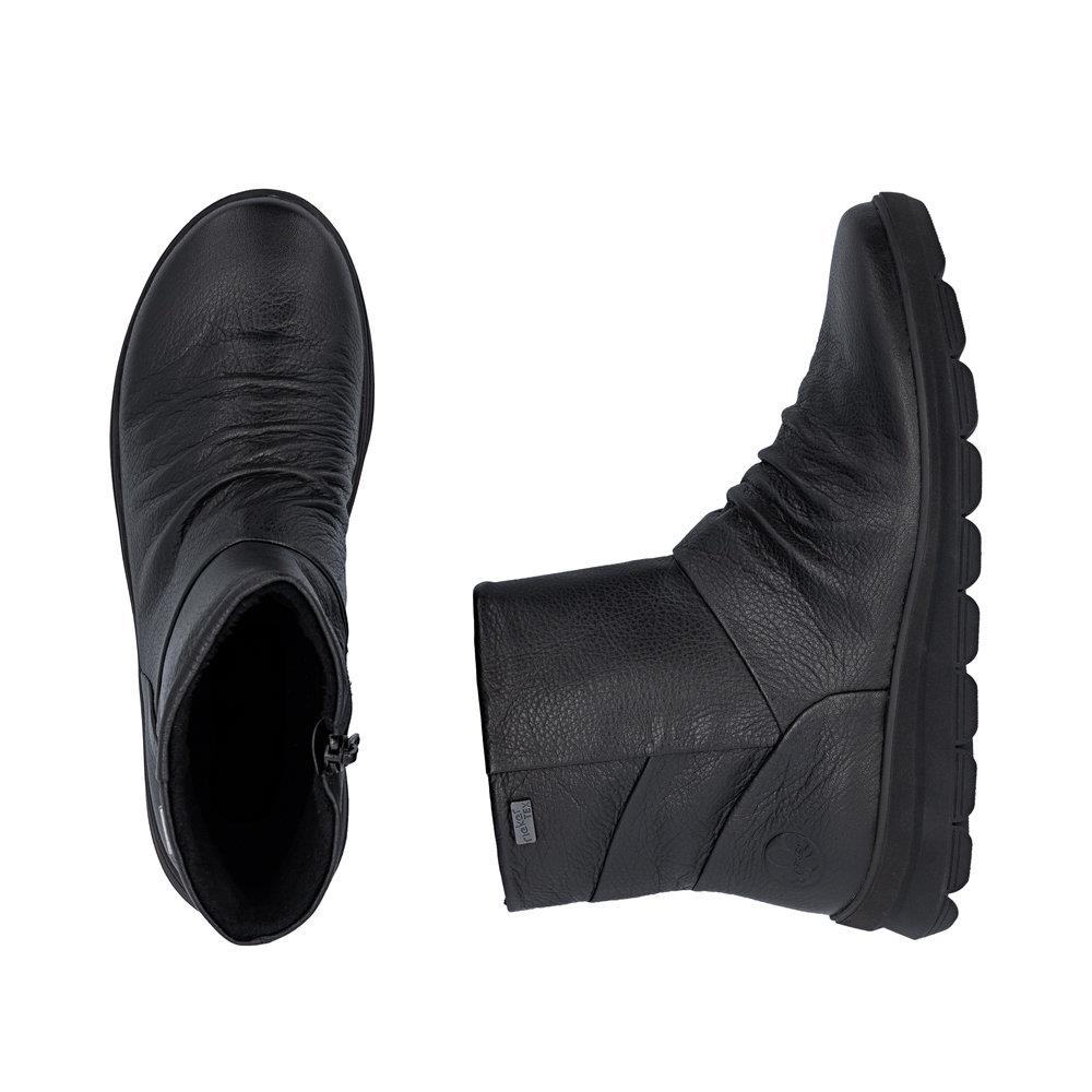 Rieker Womens Black Boots Fleece Warm Lining Z0066-00
