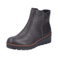 Rieker Womens Brown Faux Leather Warm Lined Low Wedge Ankle Boots X9165-25