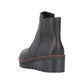 Rieker Womens Brown Faux Leather Warm Lined Low Wedge Ankle Boots X9165-25