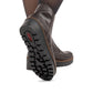 Rieker Womens Brown Faux Leather Warm Lined Low Wedge Ankle Boots X9165-25