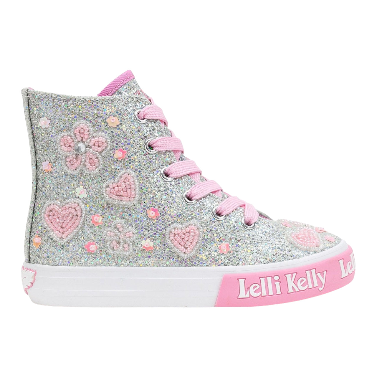 Lelli Kelly LK4923 (AG01) Cressida Silver Glitter Baseball Boots