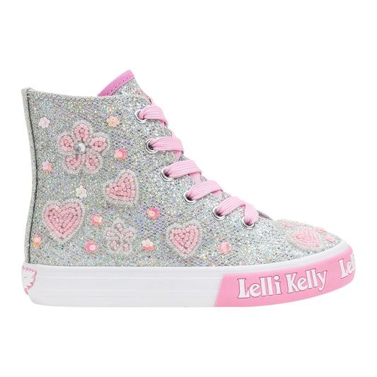 Lelli Kelly LK4923 (AG01) Cressida Silver Glitter Baseball Boots