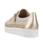 Remonte D5826-60 Beige and Gold Lace or Side Zip Leather Casual Shoes