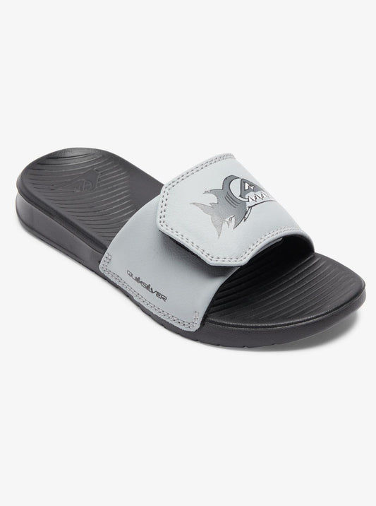Quiksilver Bright Coast Grey Adjustable Shark Sliders Sandals