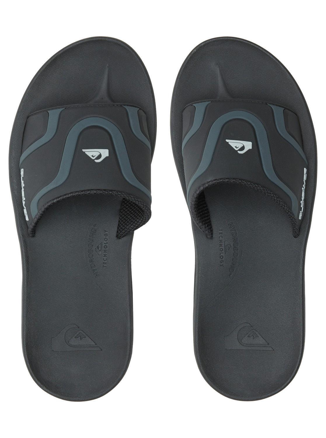 Quiksilver Mens Mathodic Recovery Black Slider Beach Sandals