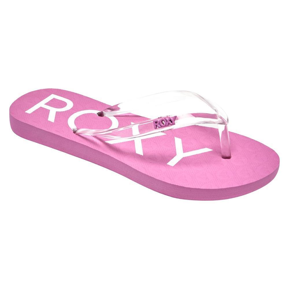 Roxy Girls Viva Jelly Pink Flip Flop Beach Toe Post Sandals