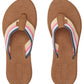 Roxy Ladies Colbee Blue Pink Slip On Platform Flip Flop Sandals