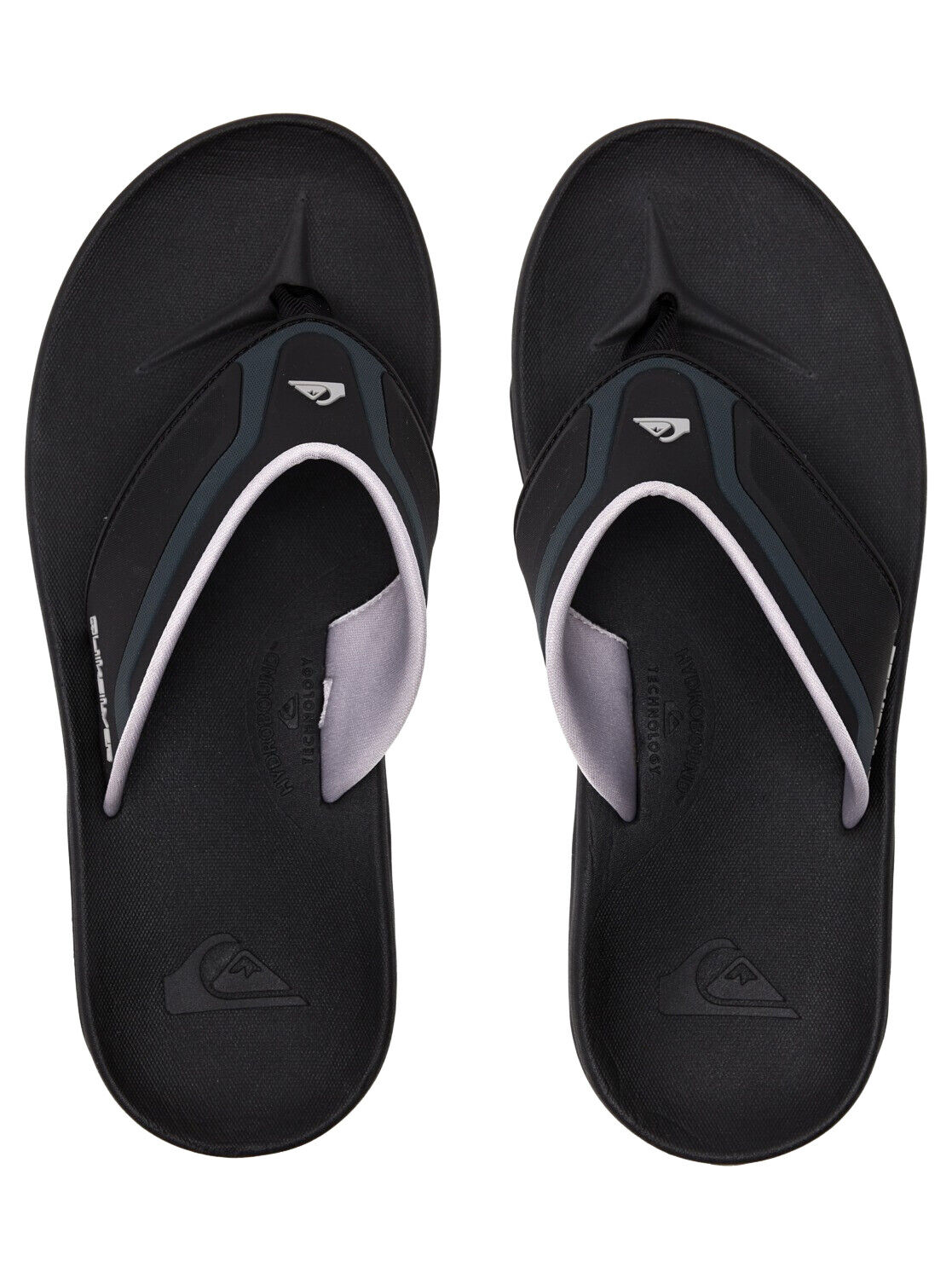 Quiksilver Mens Mathodic Recovery Black Comfort Bed Toe Post Flip Flops Sandals